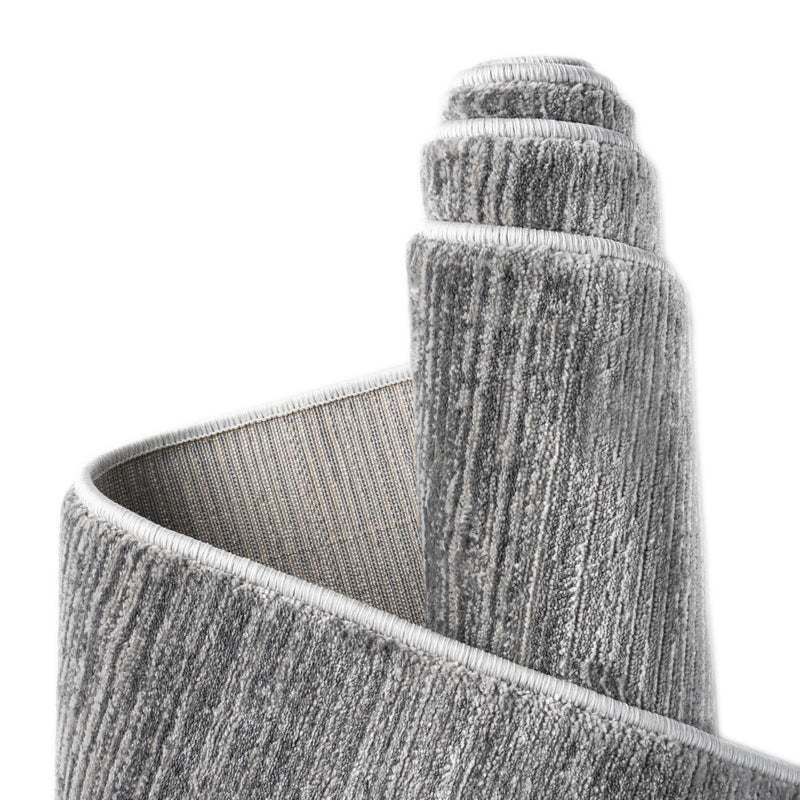 Bloomsbury Elegance Collection Area Rug - Kensington (Gray) Oval Gray lifestyle 72