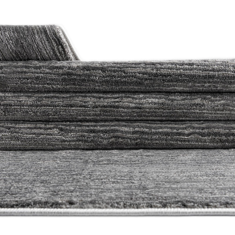 Bloomsbury Elegance Collection Area Rug - Kensington (Gray) Oval Gray lifestyle 87