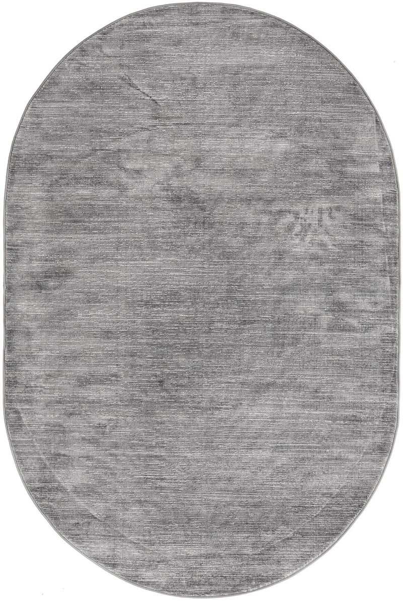 Bloomsbury Elegance Collection Area Rug - Kensington (Gray) Oval Gray lifestyle 17