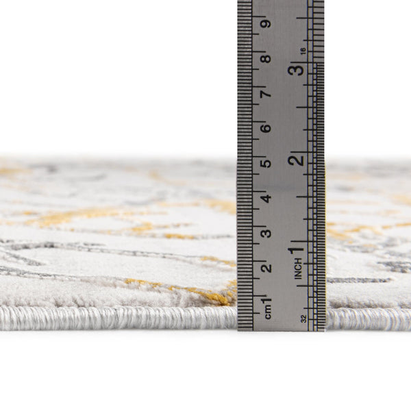 Bloomsbury Elegance Collection Area Rug - Soho Rectangle Yellow and Gray lifestyle 10
