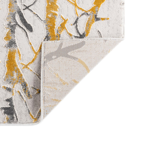 Bloomsbury Elegance Collection Area Rug - Soho Rectangle Yellow and Gray lifestyle 22