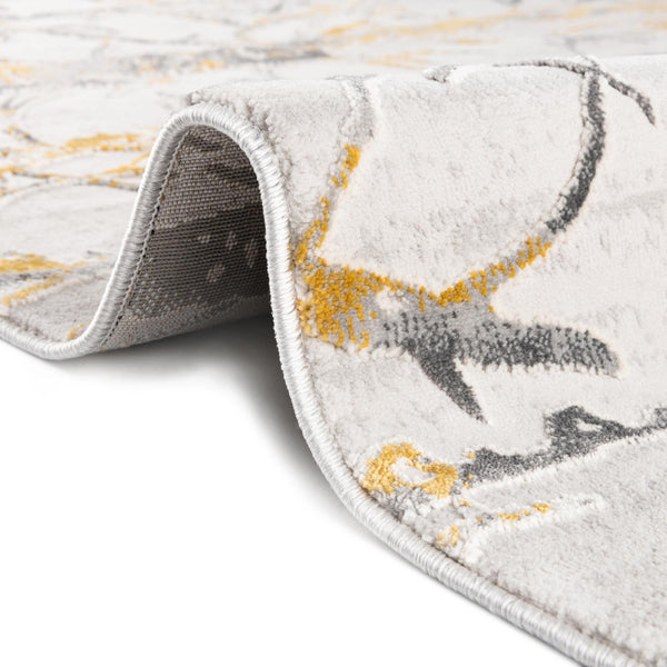 Bloomsbury Elegance Collection Area Rug - Soho Rectangle Yellow and Gray lifestyle 25