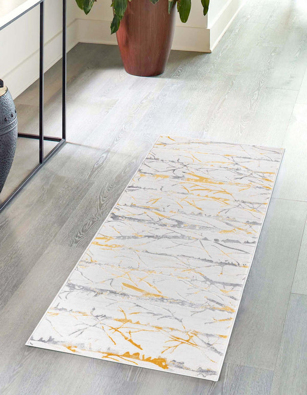 Bloomsbury Elegance Collection Area Rug - Soho Runner Yellow and Gray lifestyle 51