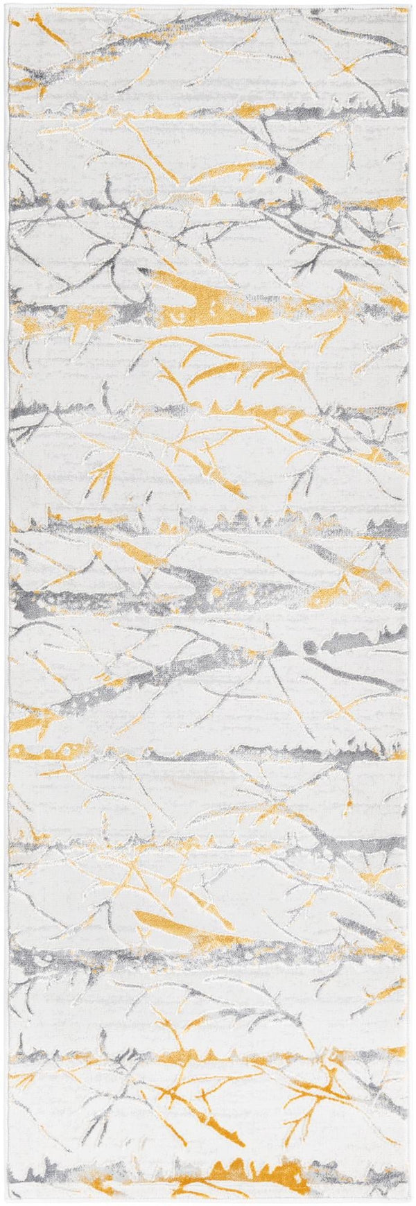 Bloomsbury Elegance Collection Area Rug - Soho Runner Yellow and Gray lifestyle 44