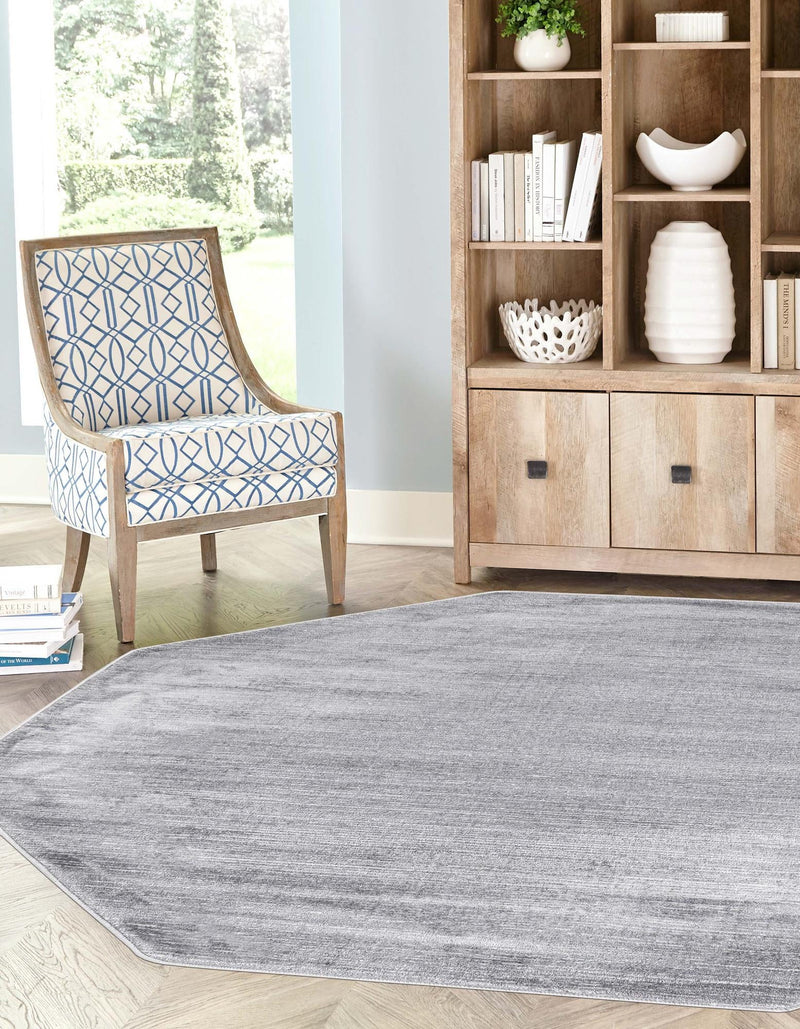 Bloomsbury Elegance Collection Area Rug - Kensington (Gray) Octagon Gray lifestyle 23