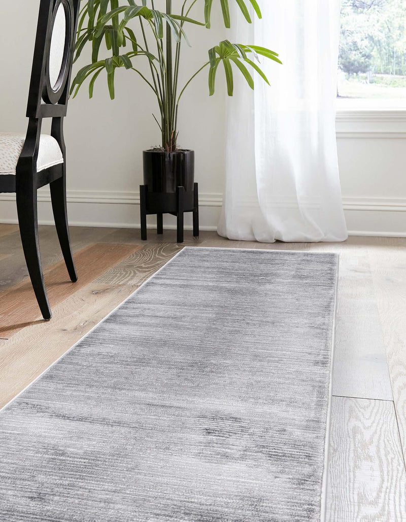 Bloomsbury Elegance Collection Area Rug - Kensington (Gray) Runner Gray lifestyle 29