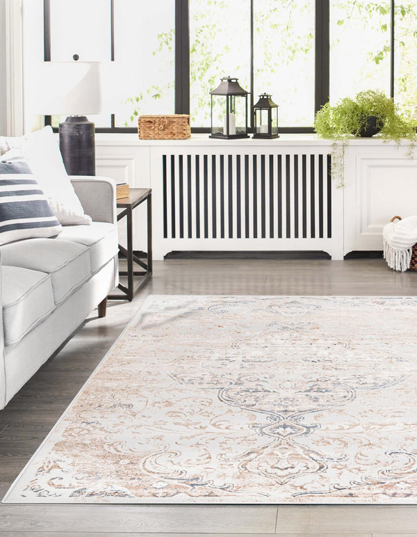 Kensington Collection Area Rug - Chelsea Rectangle Ivory lifestyle 2