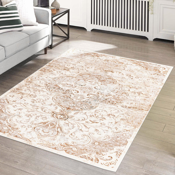 Kensington Collection Area Rug - Chelsea Rectangle Cream lifestyle 14