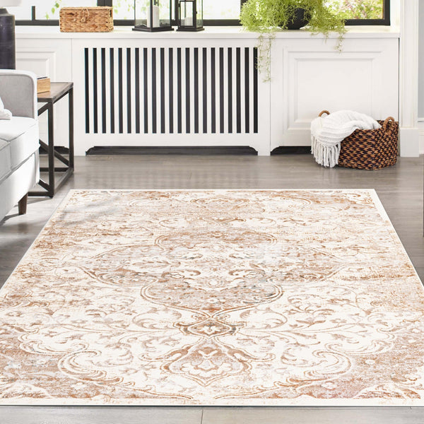 Kensington Collection Area Rug - Chelsea Rectangle Cream lifestyle 17