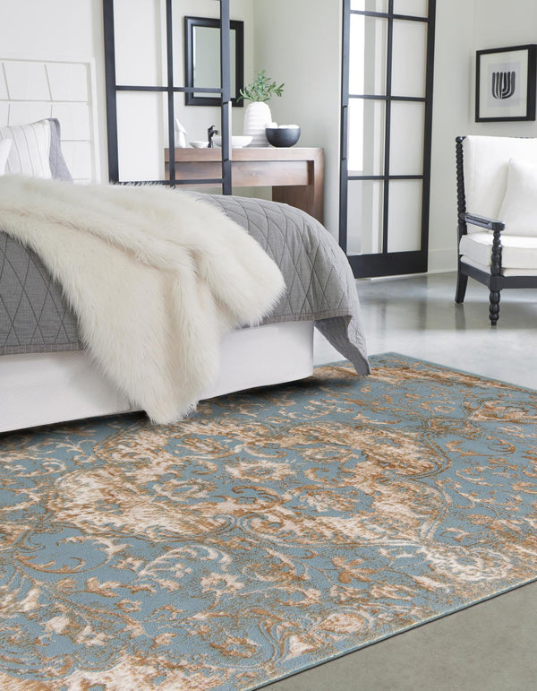 Kensington Collection Area Rug - Chelsea Rectangle Teal lifestyle 5