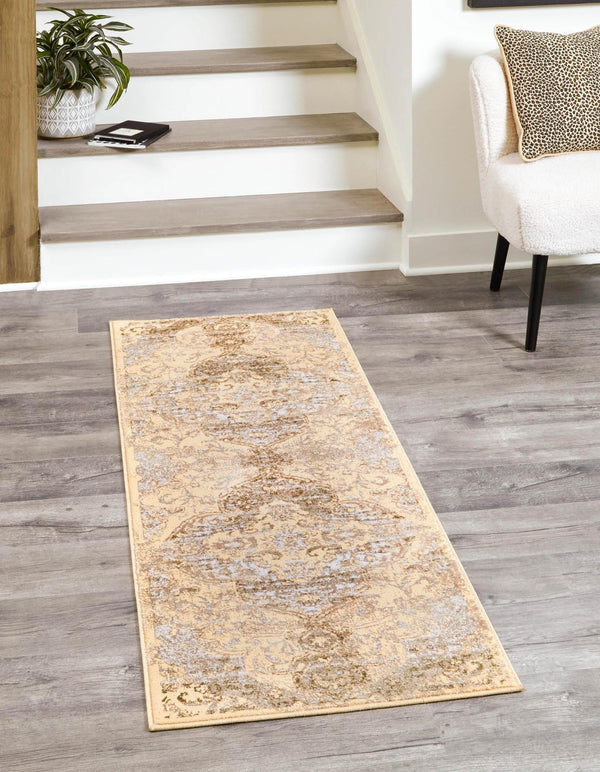 Kensington Collection Area Rug - Chelsea Runner Yellow lifestyle 13