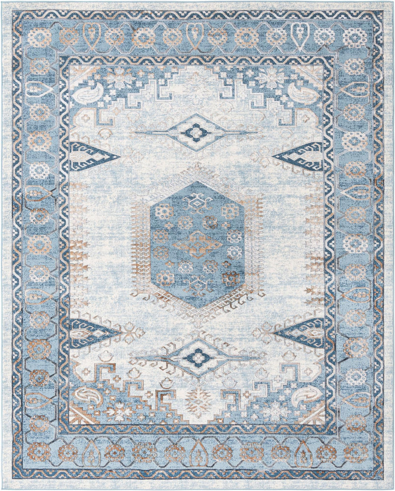 Kensington Collection Area Rug - Notting Rectangle Blue Main