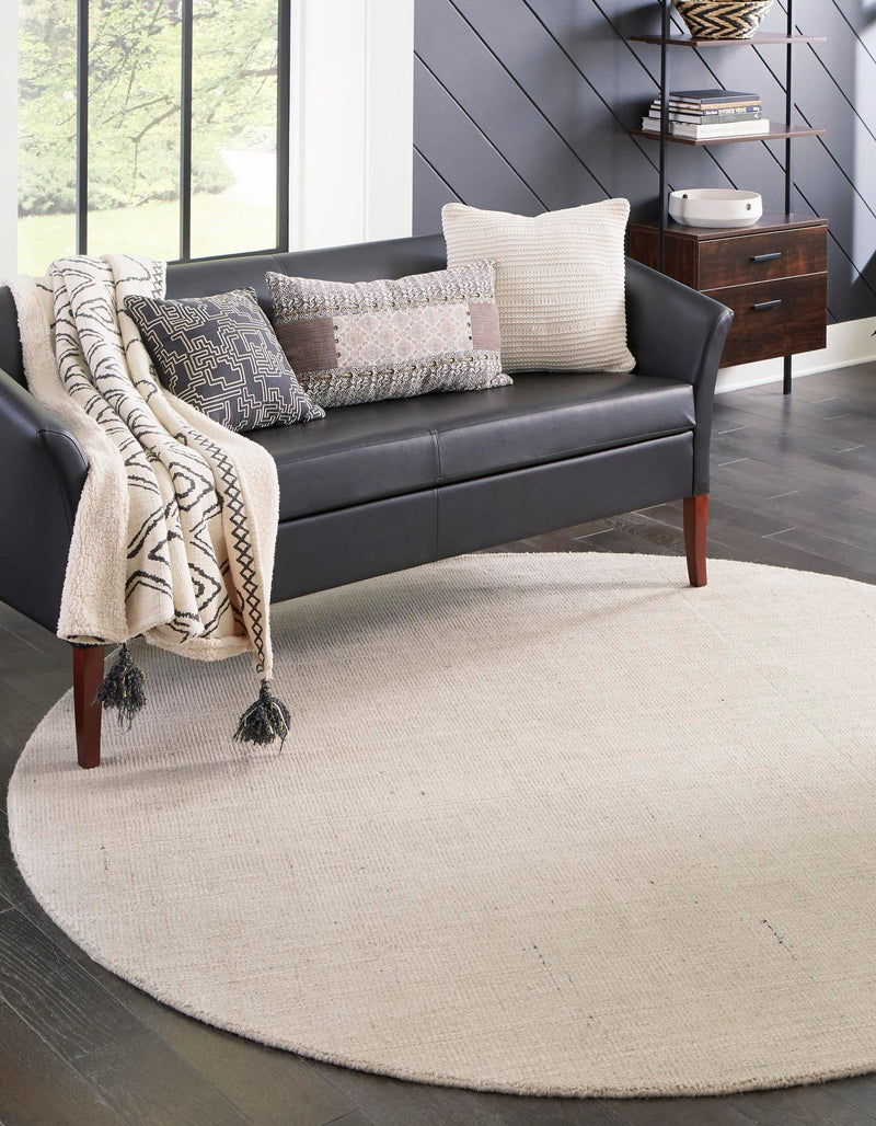 Berkshire Estate Collection Area Rug - Windsor (Vanilla Bean) Round Vanilla Bean lifestyle 23