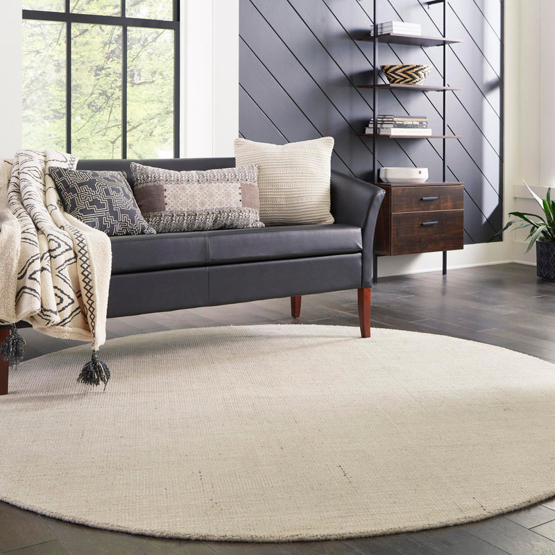 Berkshire Estate Collection Area Rug - Windsor (Vanilla Bean) Round Vanilla Bean lifestyle 82