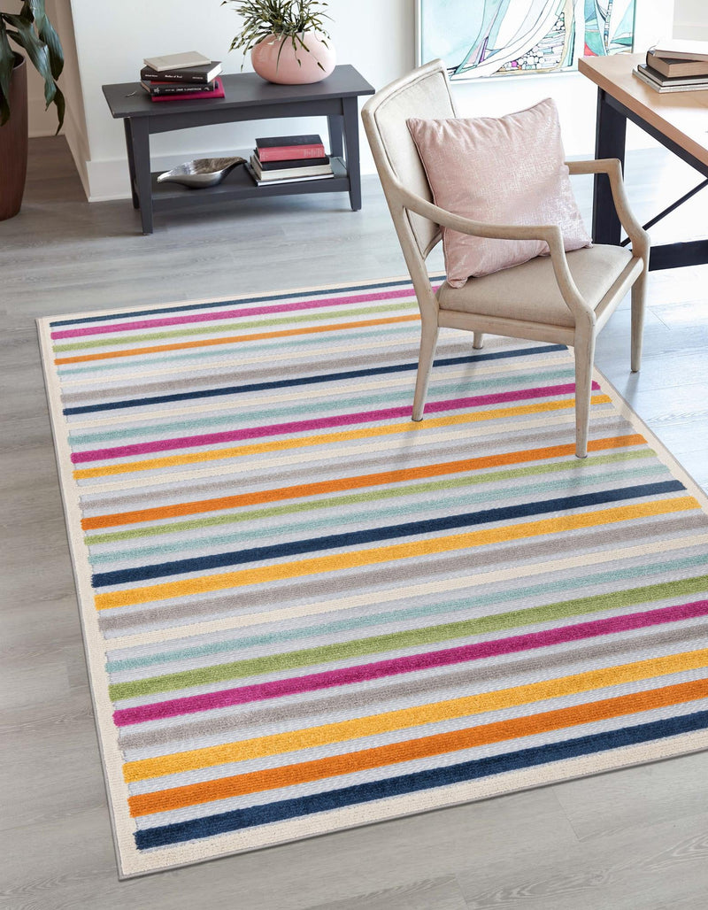 Bahama Breeze Outdoor Collection Area Rug - Exuma Rectangle Gray lifestyle 34