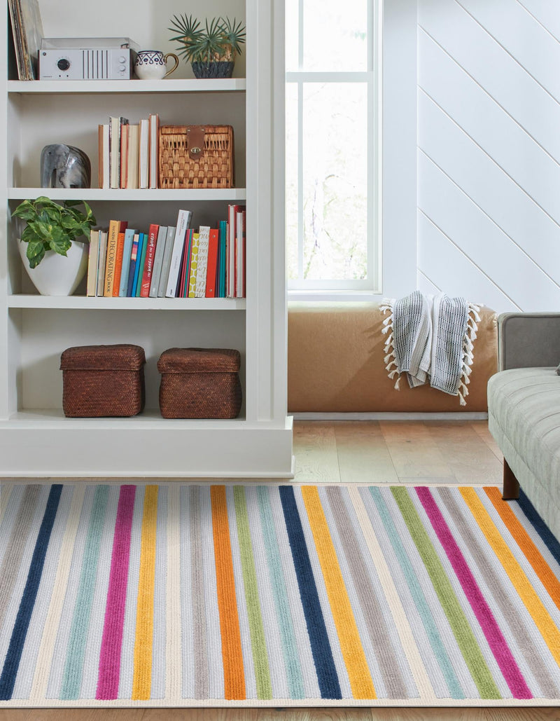 Bahama Breeze Outdoor Collection Area Rug - Exuma Rectangle Gray lifestyle 42