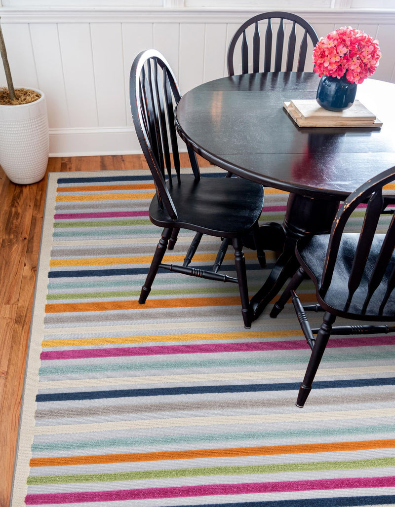 Bahama Breeze Outdoor Collection Area Rug - Exuma Square Gray lifestyle 183