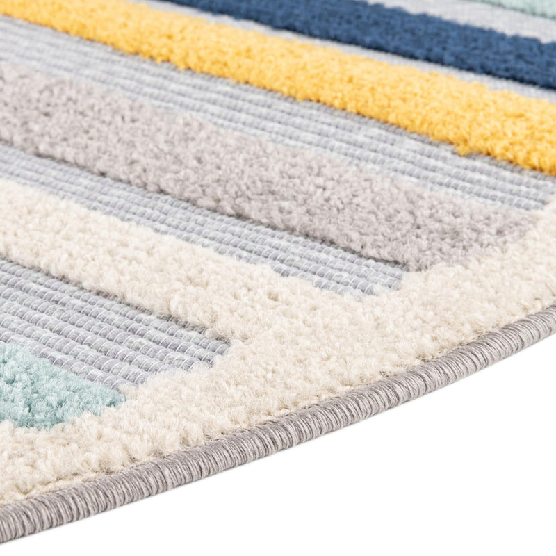 Bahama Breeze Outdoor Collection Area Rug - Exuma Round Gray lifestyle 81