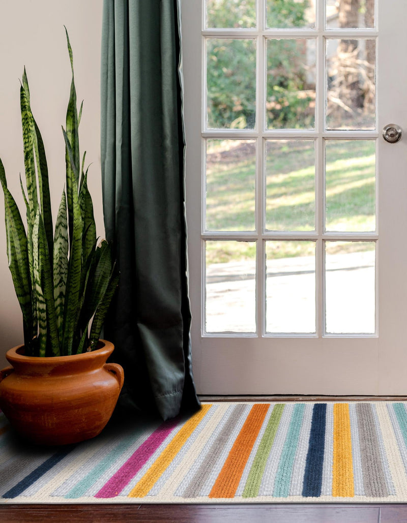 Bahama Breeze Outdoor Collection Area Rug - Exuma Runner Gray lifestyle 145