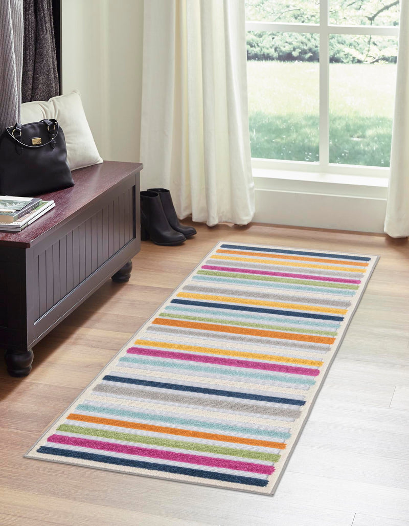 Bahama Breeze Outdoor Collection Area Rug - Exuma Runner Gray lifestyle 165