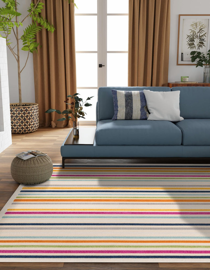 Bahama Breeze Outdoor Collection Area Rug - Exuma Square Beige lifestyle 146