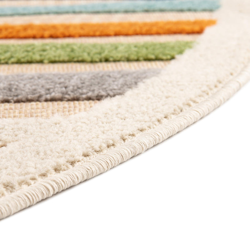 Bahama Breeze Outdoor Collection Area Rug - Exuma Round Beige lifestyle 57