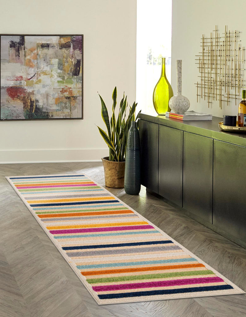 Bahama Breeze Outdoor Collection Area Rug - Exuma Runner Beige lifestyle 168