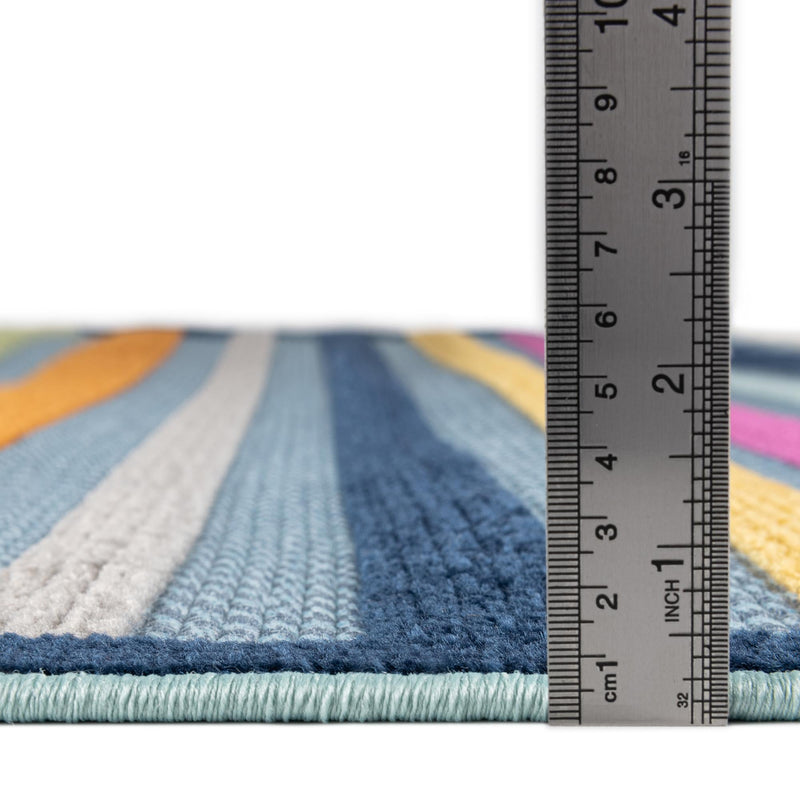Bahama Breeze Outdoor Collection Area Rug - Exuma Rectangle Blue lifestyle 12