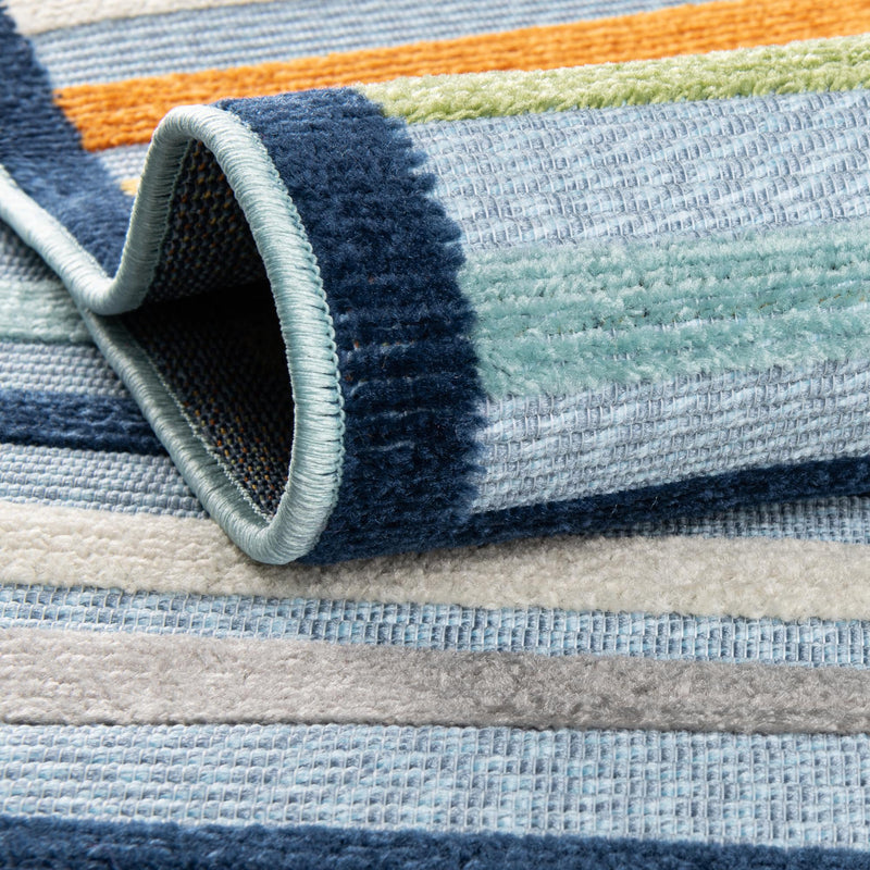 Bahama Breeze Outdoor Collection Area Rug - Exuma Rectangle Blue lifestyle 15