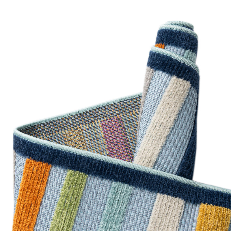 Bahama Breeze Outdoor Collection Area Rug - Exuma Rectangle Blue lifestyle 30