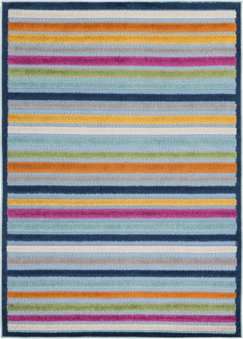 Bahama Breeze Outdoor Collection Area Rug - Exuma Rectangle Blue lifestyle 3