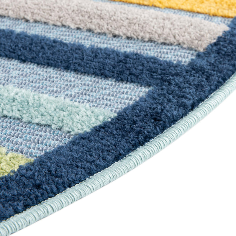 Bahama Breeze Outdoor Collection Area Rug - Exuma Round Blue lifestyle 82