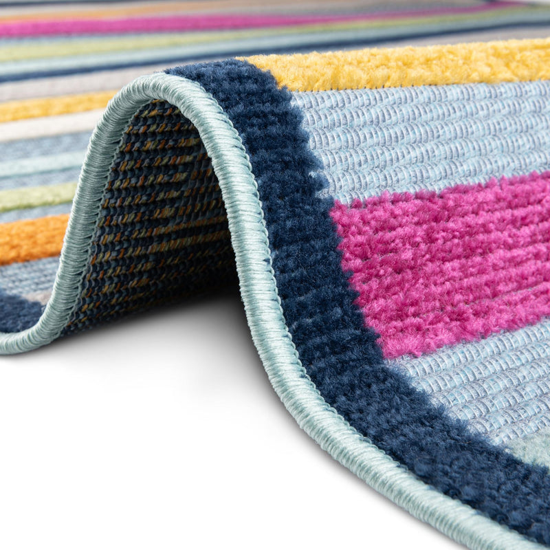 Bahama Breeze Outdoor Collection Area Rug - Exuma Round Blue lifestyle 88