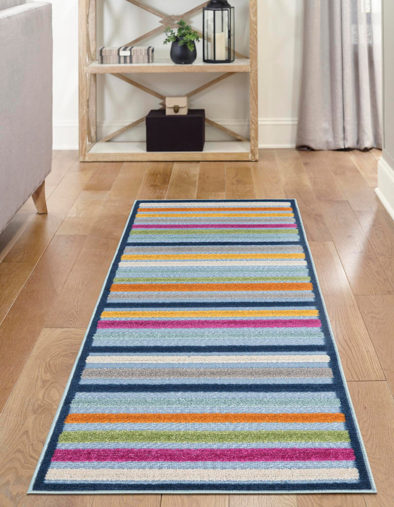 Bahama Breeze Outdoor Collection Area Rug - Exuma Runner Blue lifestyle 183