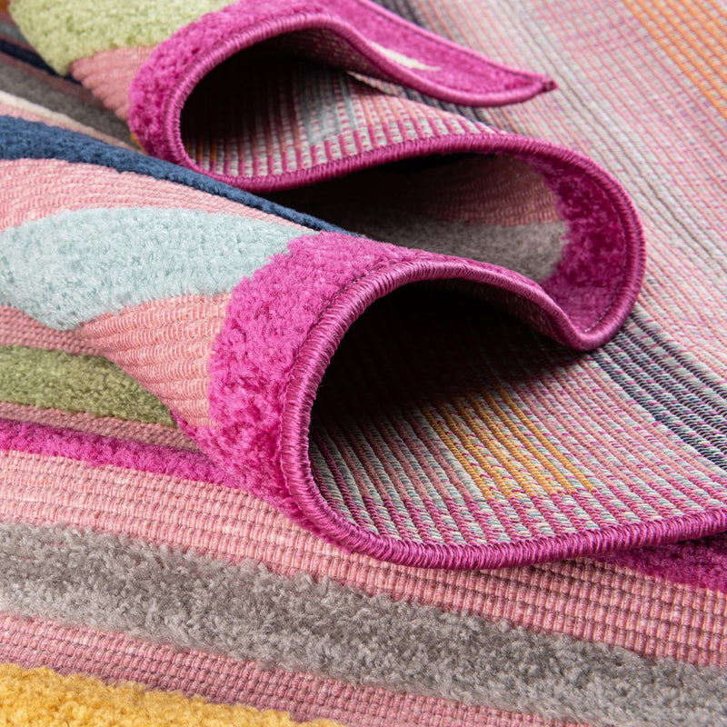 Bahama Breeze Outdoor Collection Area Rug - Exuma Rectangle Pink lifestyle 34