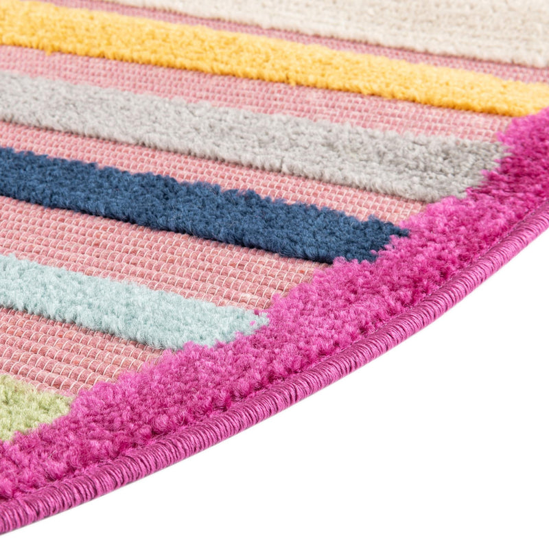 Bahama Breeze Outdoor Collection Area Rug - Exuma Round Pink lifestyle 83