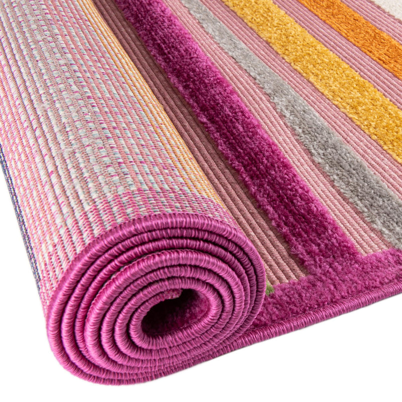 Bahama Breeze Outdoor Collection Area Rug - Exuma Round Pink lifestyle 91