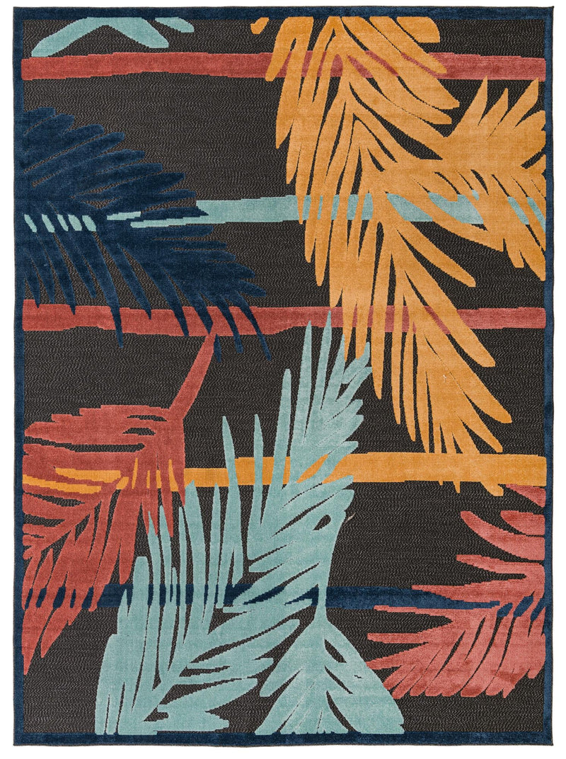 Caribbean Terrace Collection Area Rug - Antigua Rectangle Charcoal Main