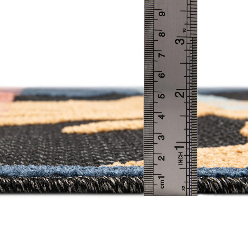 Caribbean Terrace Collection Area Rug - Antigua Rectangle Charcoal lifestyle 7