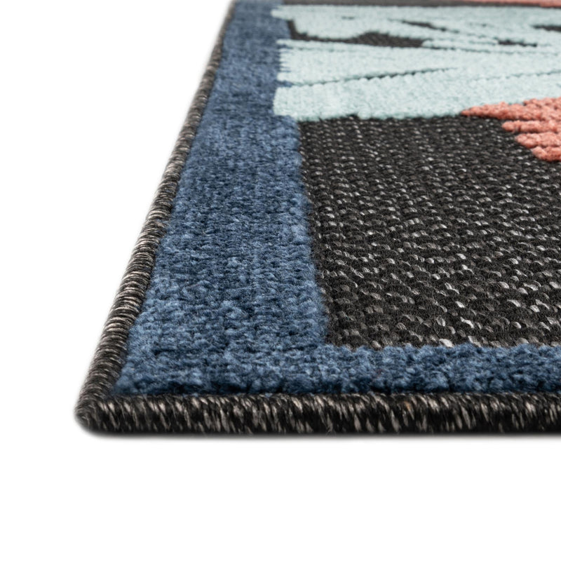 Caribbean Terrace Collection Area Rug - Antigua Rectangle Charcoal lifestyle 11