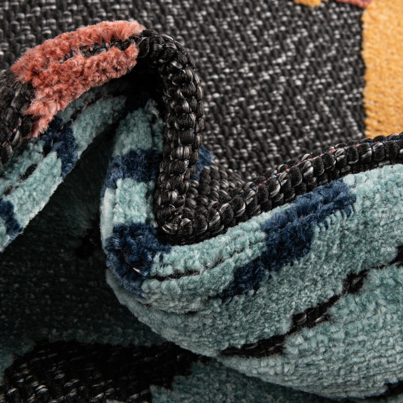 Caribbean Terrace Collection Area Rug - Antigua Rectangle Charcoal lifestyle 13