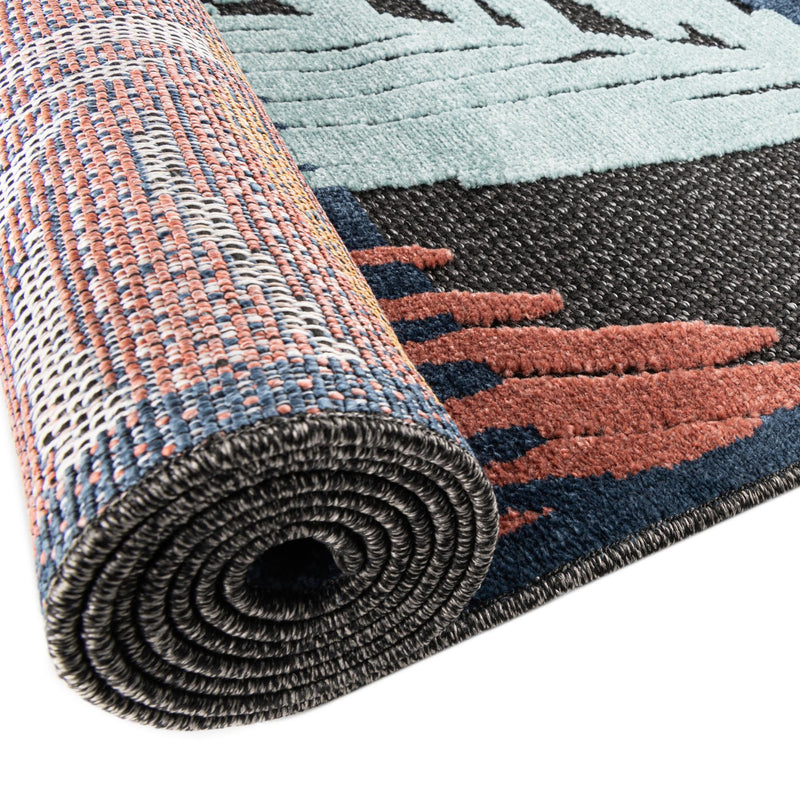 Caribbean Terrace Collection Area Rug - Antigua Rectangle Charcoal lifestyle 21