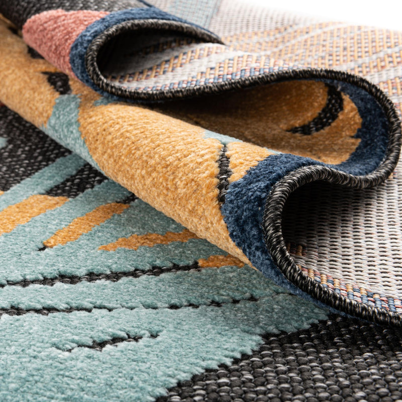 Caribbean Terrace Collection Area Rug - Antigua Rectangle Charcoal lifestyle 23