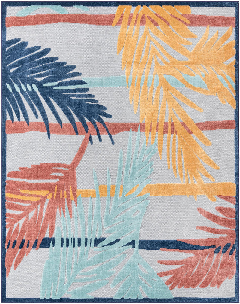 Caribbean Terrace Collection Area Rug - Antigua Rectangle Gray lifestyle 2
