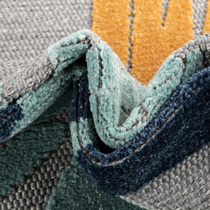 Caribbean Terrace Collection Area Rug - Antigua Rectangle Gray lifestyle 14