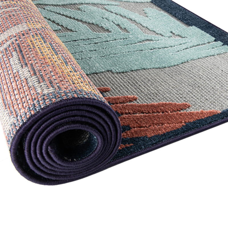 Caribbean Terrace Collection Area Rug - Antigua Rectangle Gray lifestyle 22