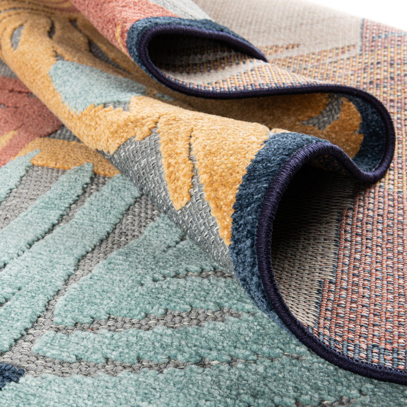 Caribbean Terrace Collection Area Rug - Antigua Rectangle Gray lifestyle 24