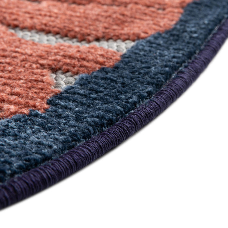Caribbean Terrace Collection Area Rug - Antigua Round Gray lifestyle 49