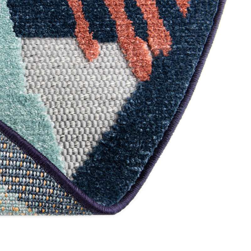 Caribbean Terrace Collection Area Rug - Antigua Round Gray lifestyle 51