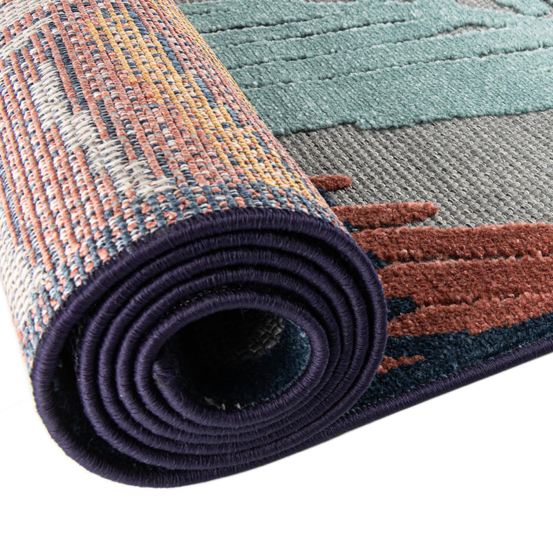 Caribbean Terrace Collection Area Rug - Antigua Round Gray lifestyle 52